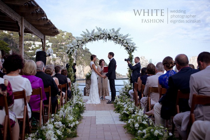 WHITE fashion wedding photographer wedding capri italy